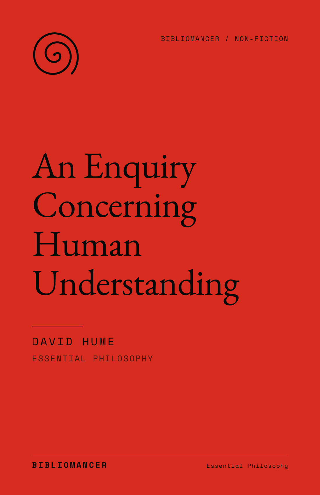 An Enquiry Concerning Human Understanding by David Hume — Bibliomancer edition cover