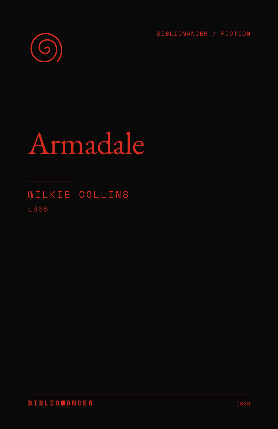 Armadale by Wilkie Collins — Bibliomancer edition cover