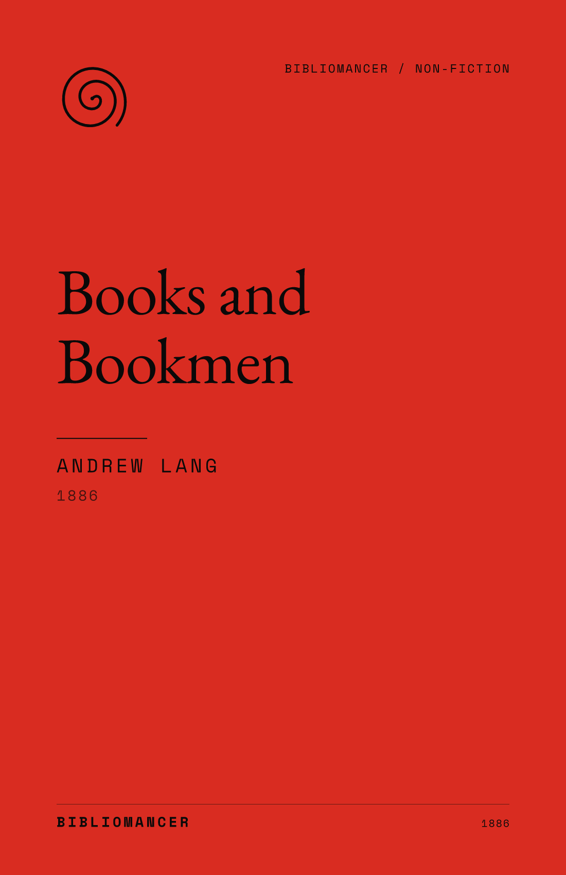 Books and Bookmen by Andrew Lang — Bibliomancer edition cover