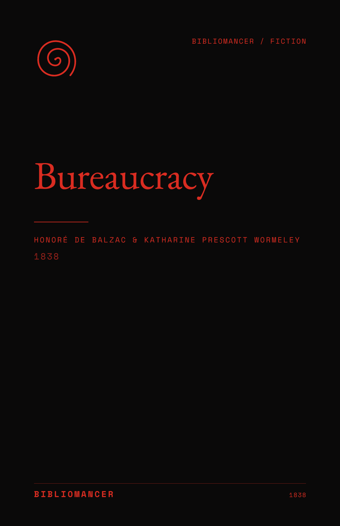 Bureaucracy by Honoré de Balzac — Bibliomancer edition cover