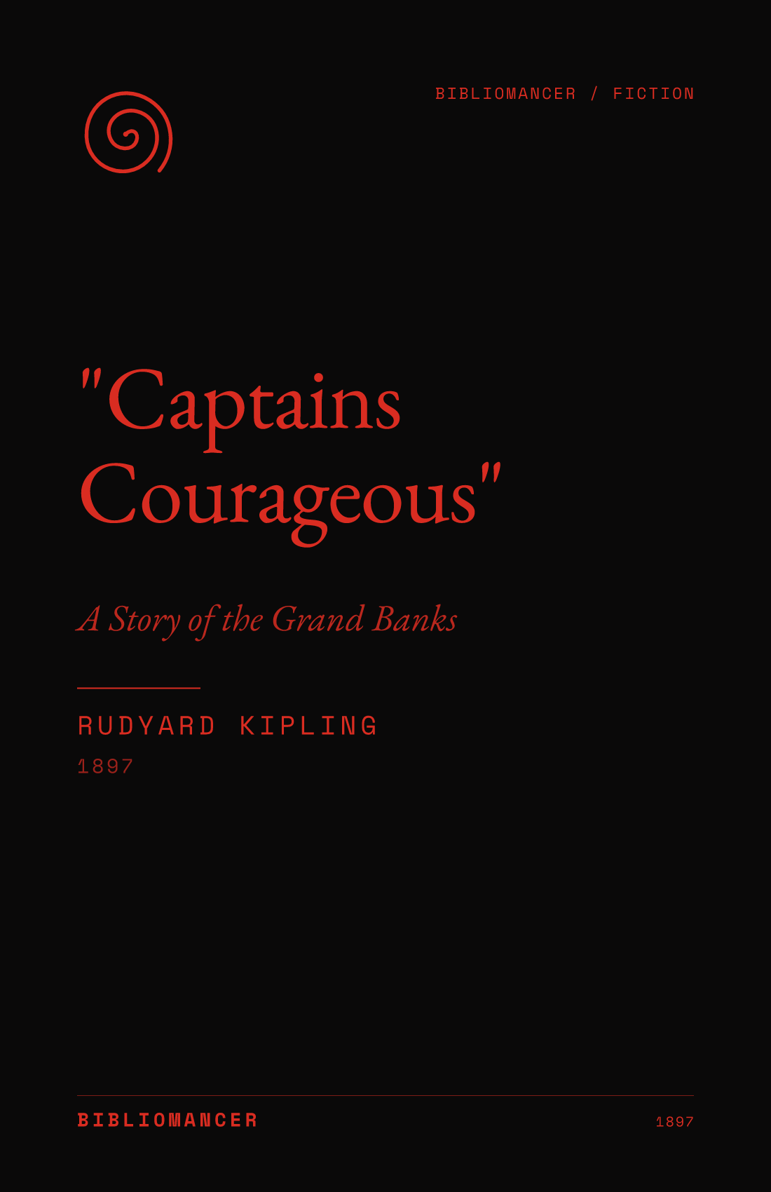 "Captains Courageous" by Rudyard Kipling — Bibliomancer edition cover
