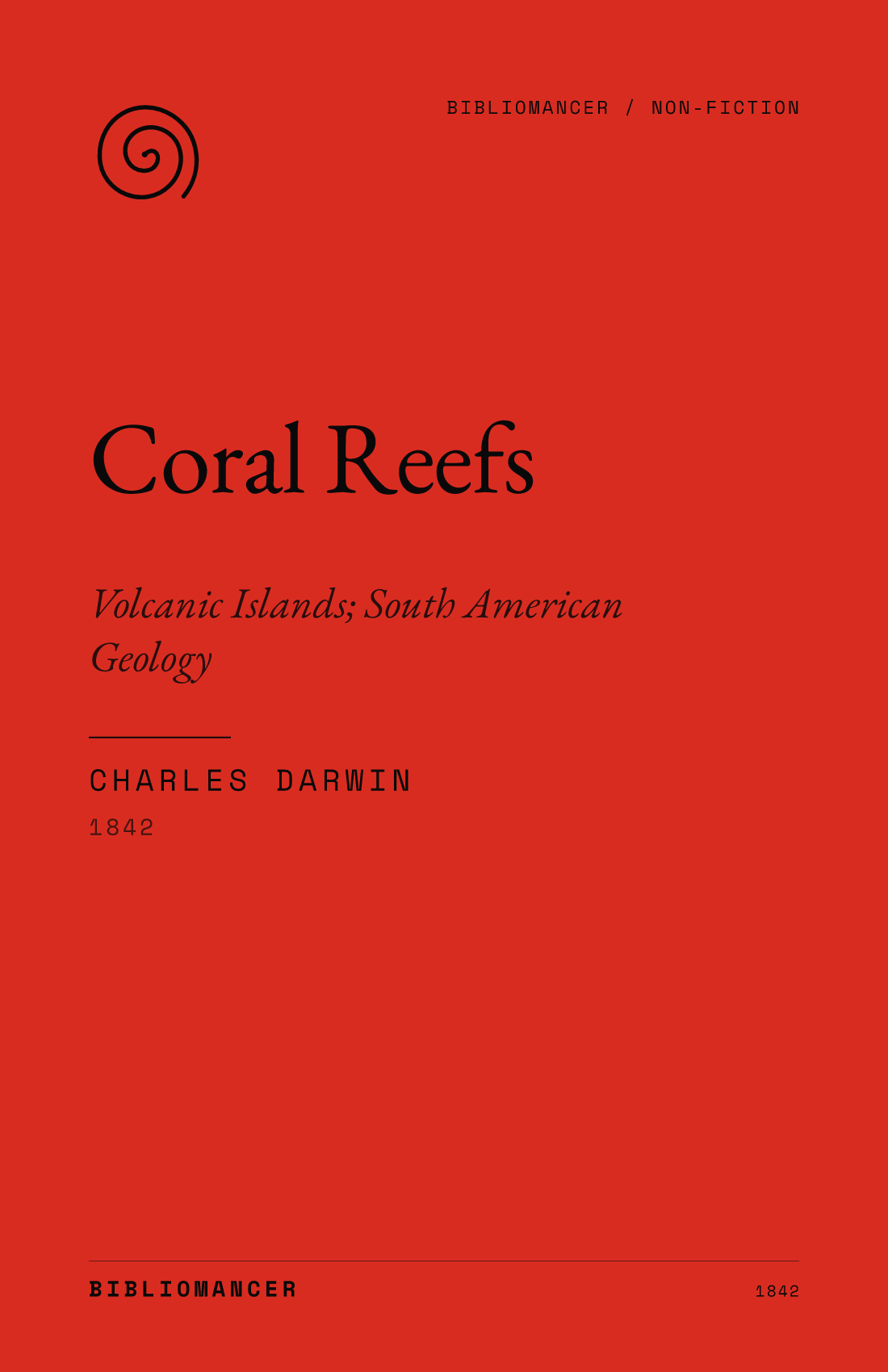 Coral Reefs by Charles Darwin — Bibliomancer edition cover