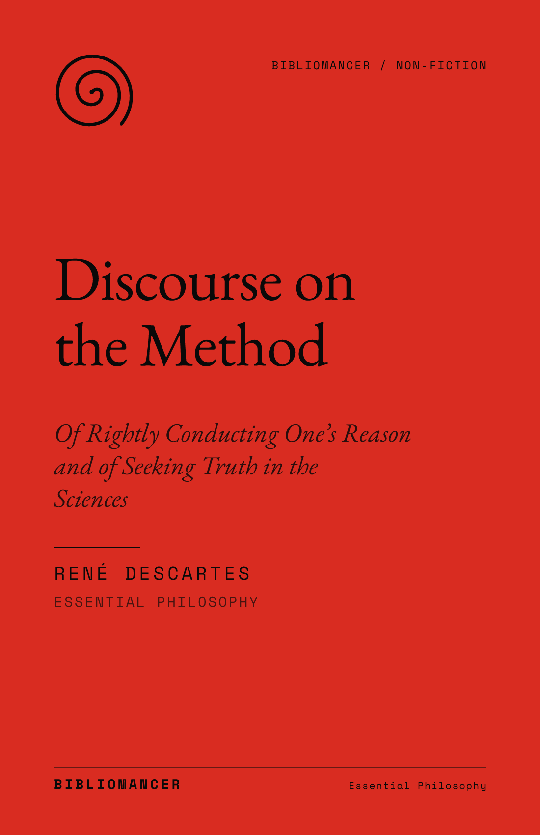 Discourse on the Method by René Descartes — Bibliomancer edition cover