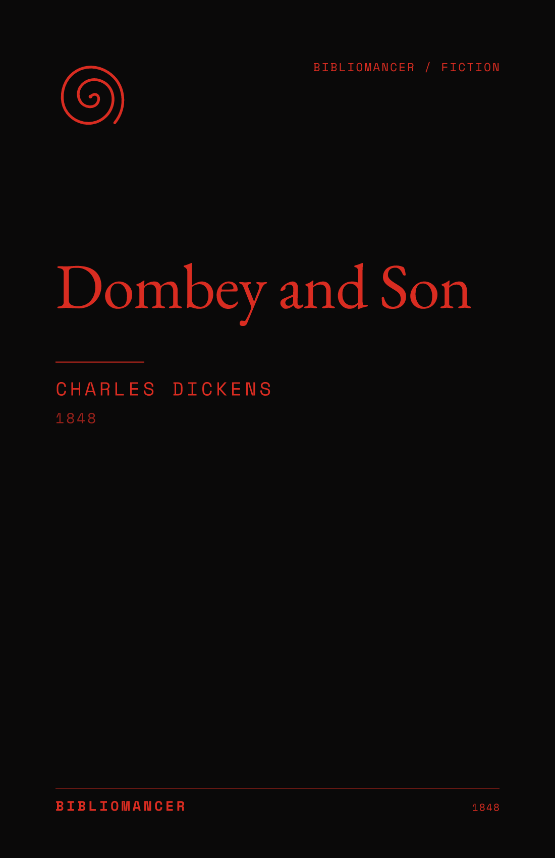 Dombey and Son by Charles Dickens — Bibliomancer edition cover