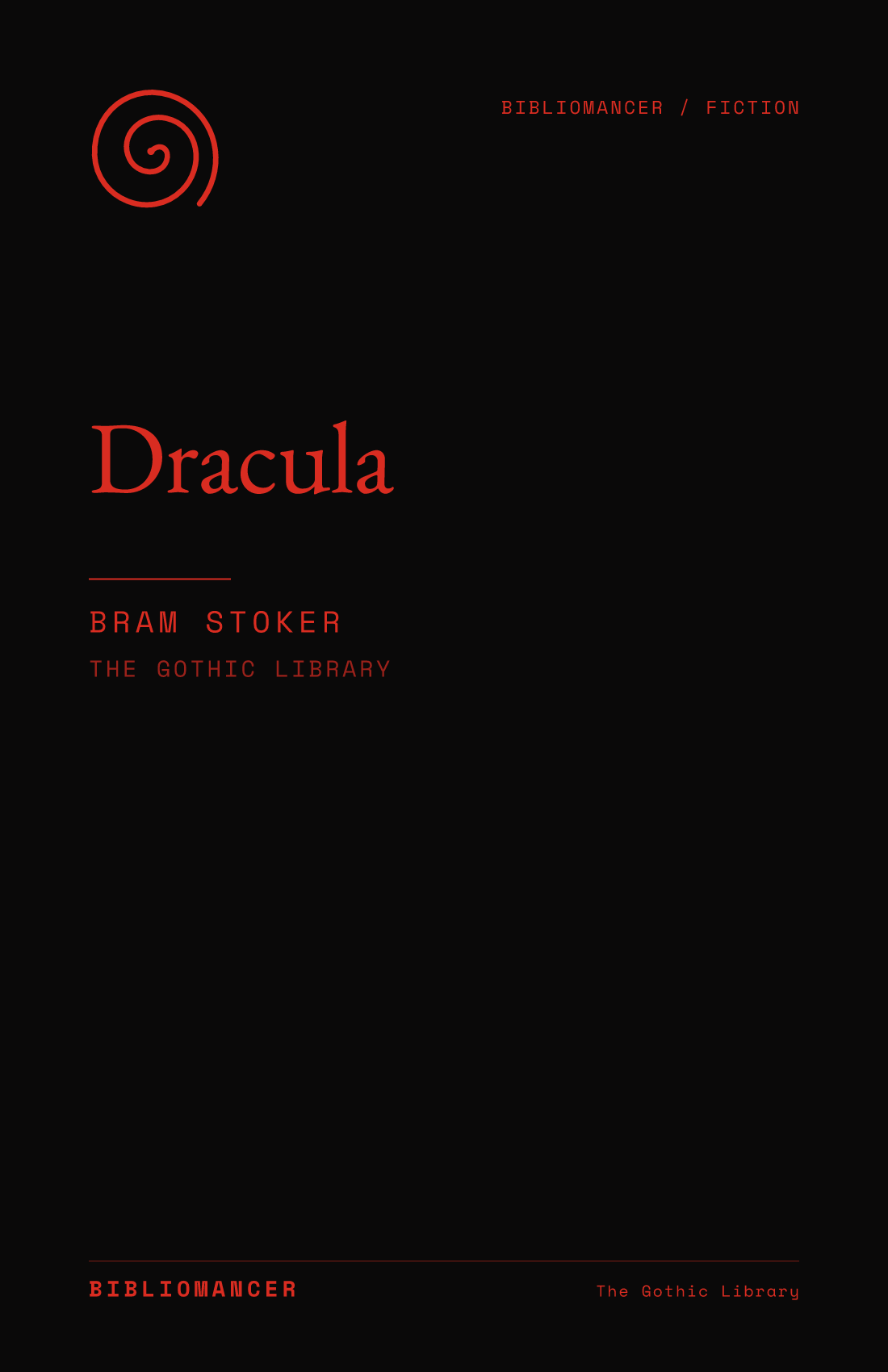 Dracula by Bram Stoker — Bibliomancer edition cover