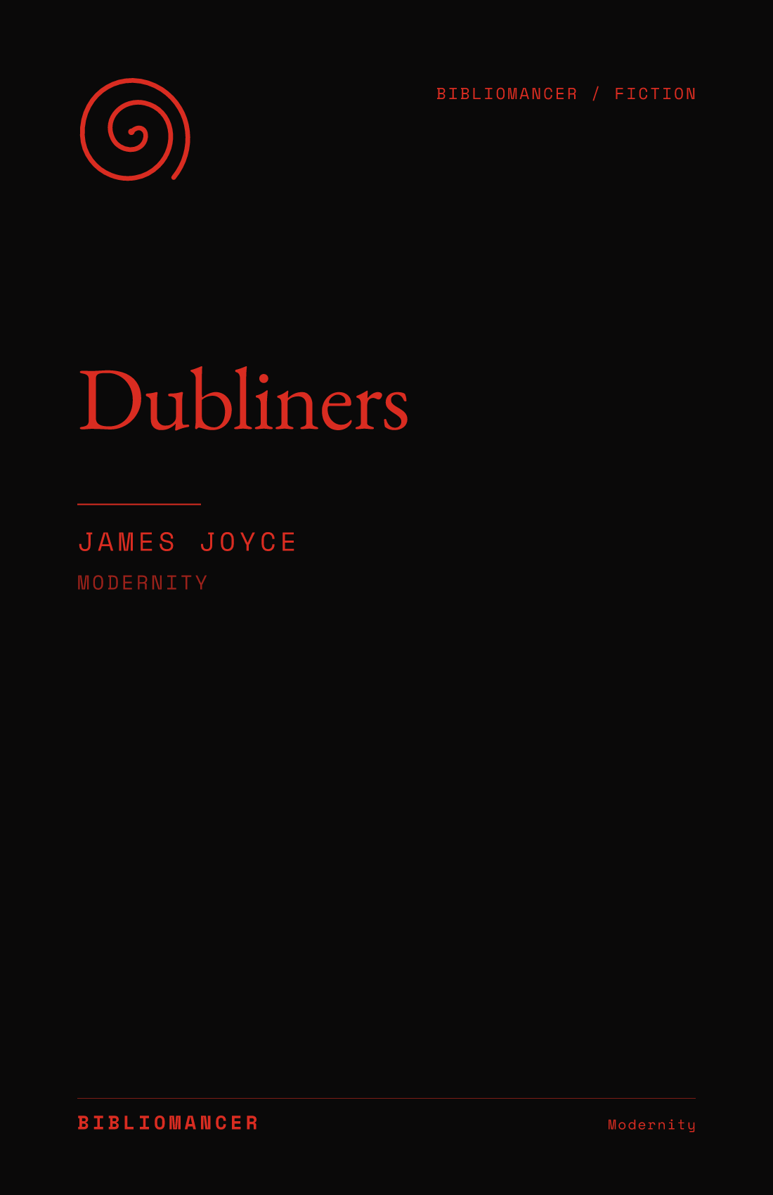 Dubliners by James Joyce — Bibliomancer edition cover