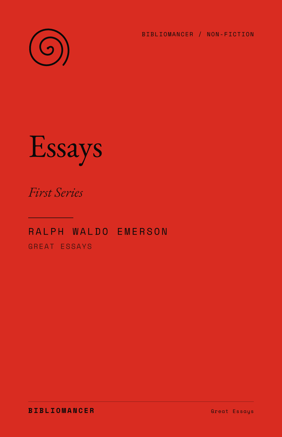 Essays by Ralph Waldo Emerson — Bibliomancer edition cover