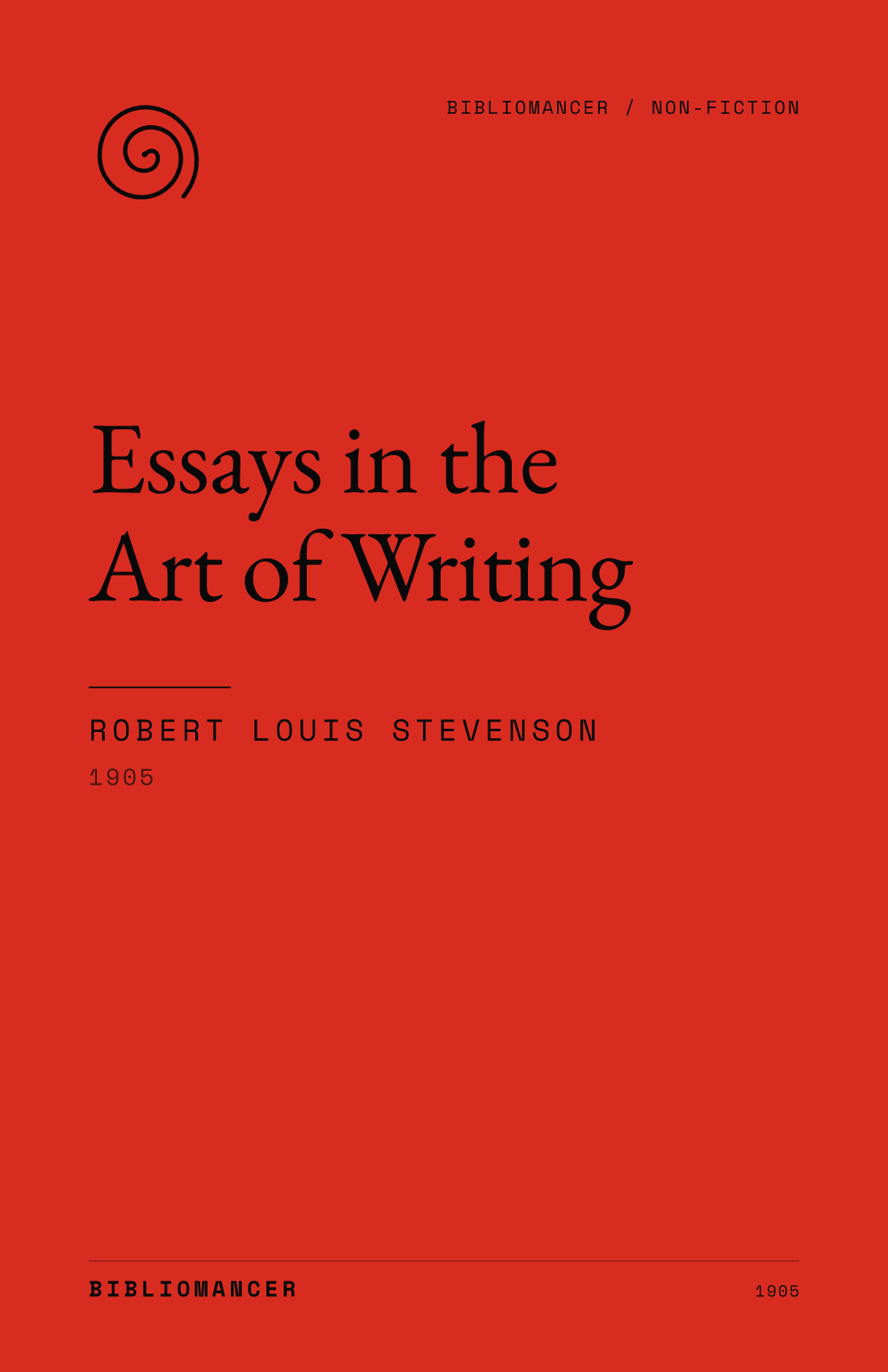 Essays in the Art of Writing by Robert Louis Stevenson — Bibliomancer edition cover