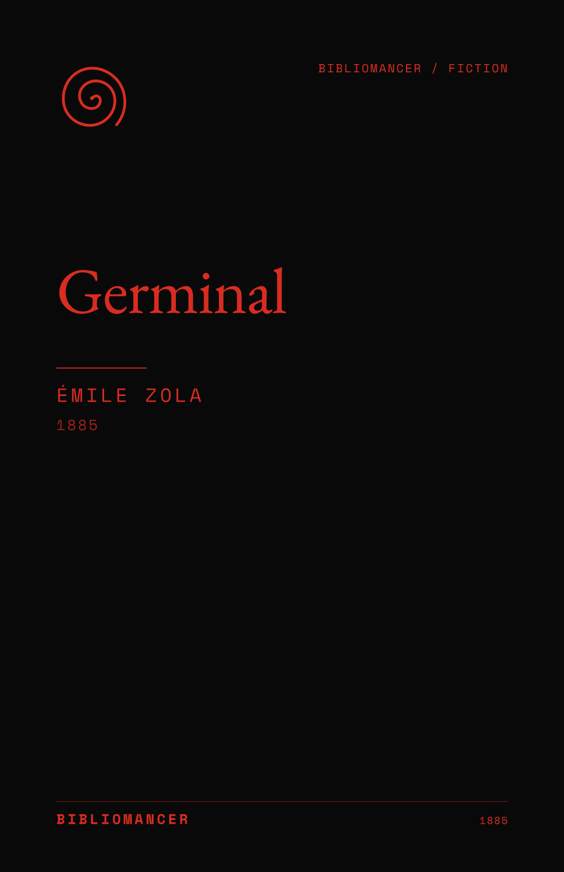 Germinal by Émile Zola — Bibliomancer edition cover