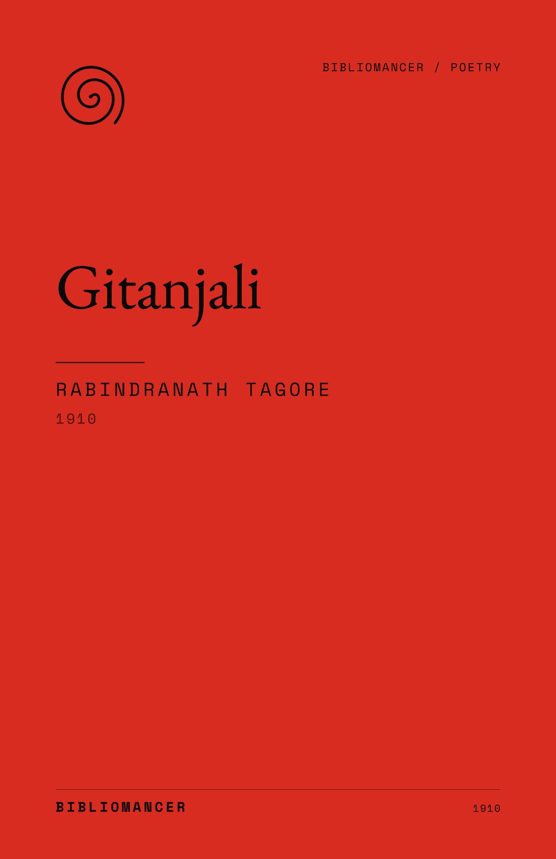Gitanjali by Rabindranath Tagore — Bibliomancer edition cover