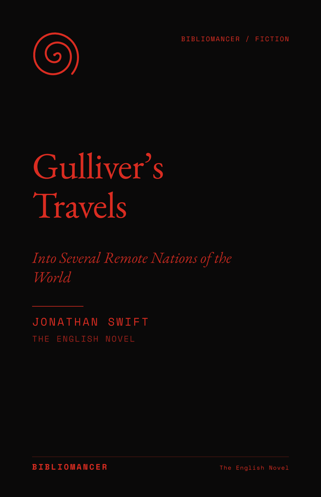 Gulliver’s Travels by Jonathan Swift — Bibliomancer edition cover