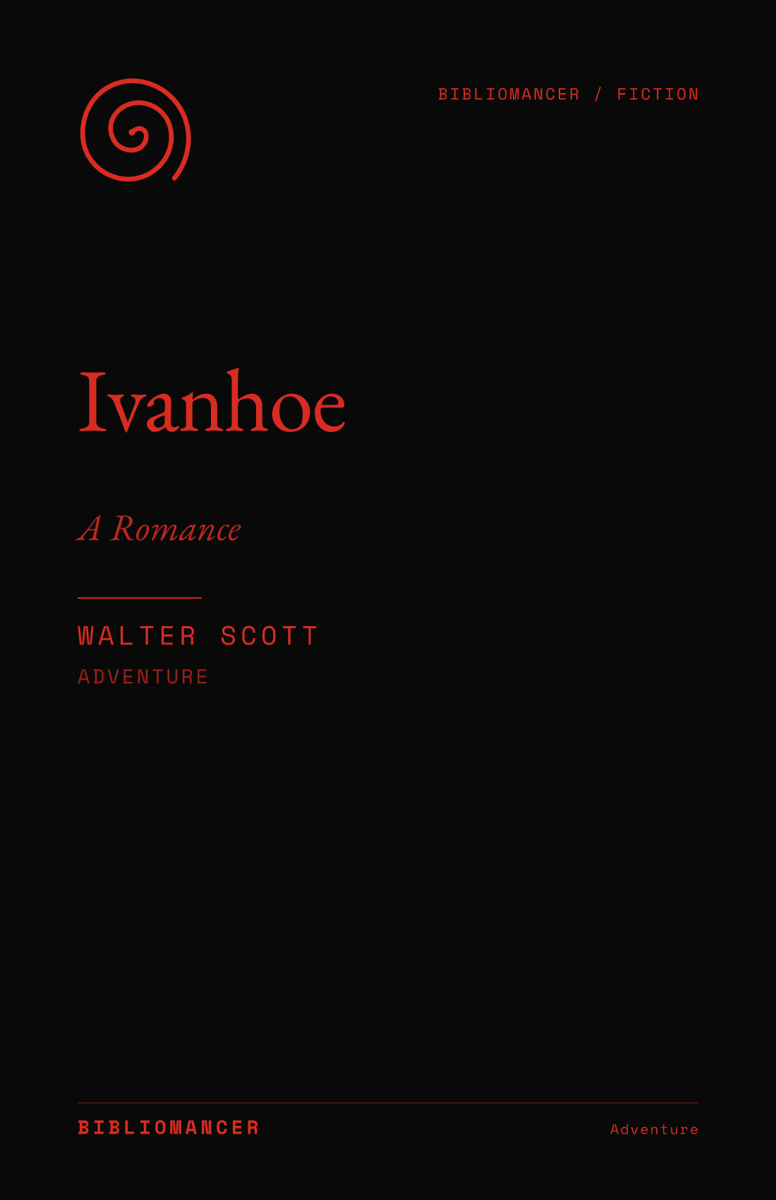 Ivanhoe by Walter Scott — Bibliomancer edition cover