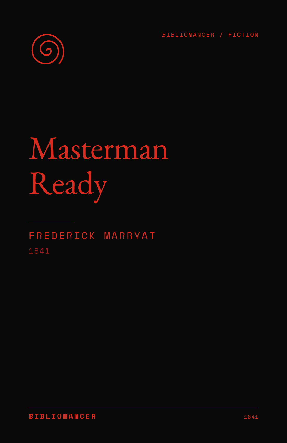 Masterman Ready by Frederick Marryat — Bibliomancer edition cover