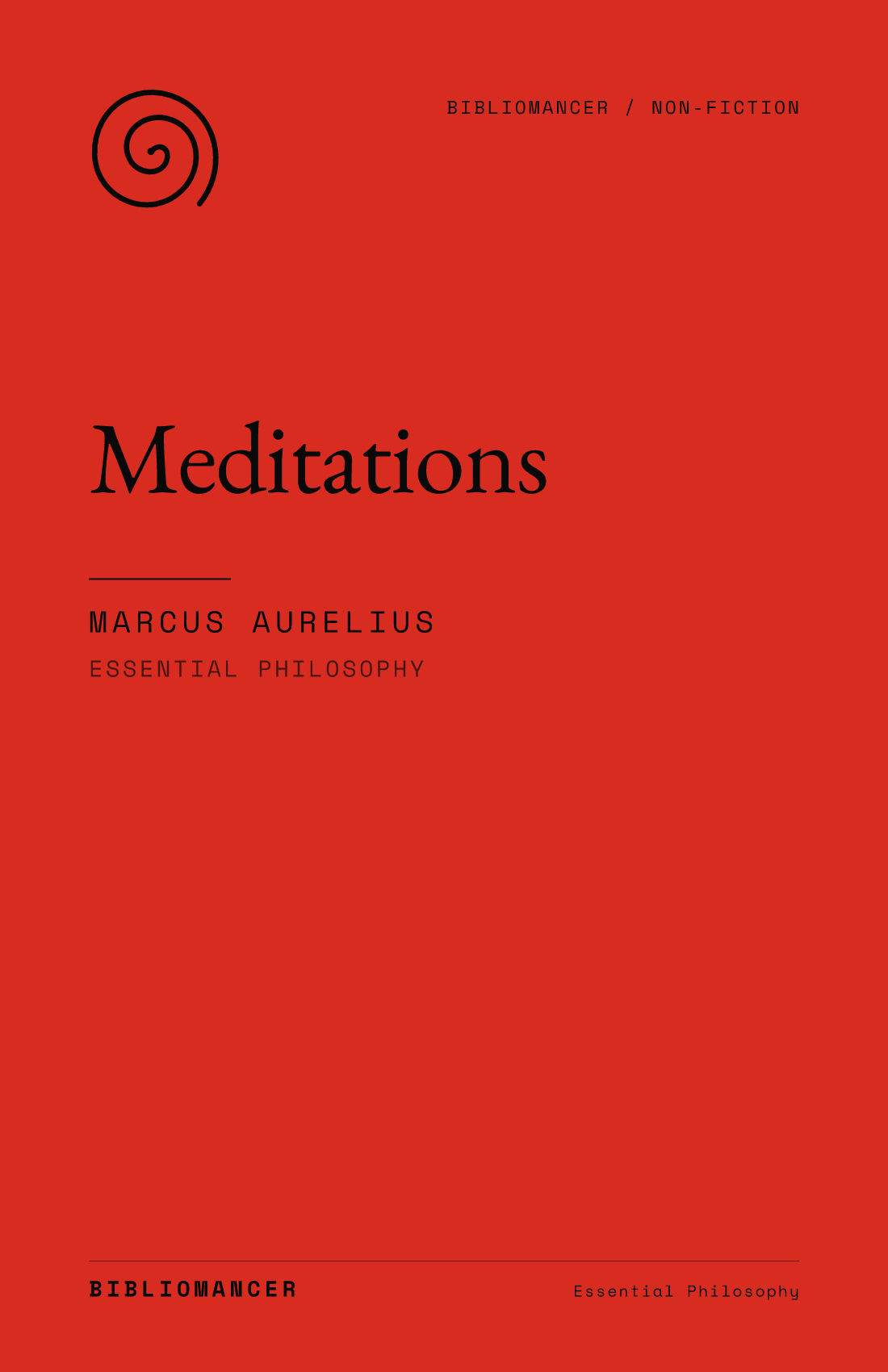 Meditations by Marcus Aurelius — Bibliomancer edition cover