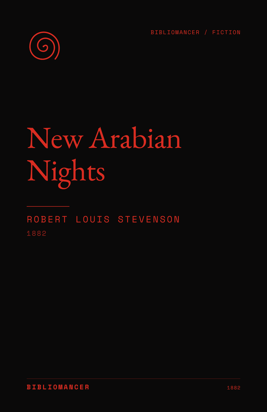 New Arabian Nights by Robert Louis Stevenson — Bibliomancer edition cover
