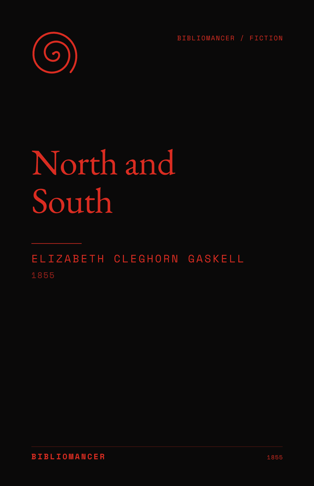 North and South by Elizabeth Cleghorn Gaskell — Bibliomancer edition cover