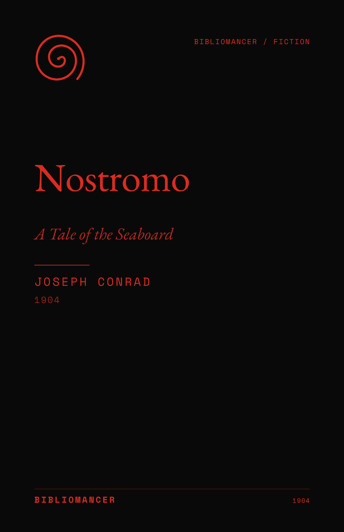 Nostromo by Joseph Conrad — Bibliomancer edition cover