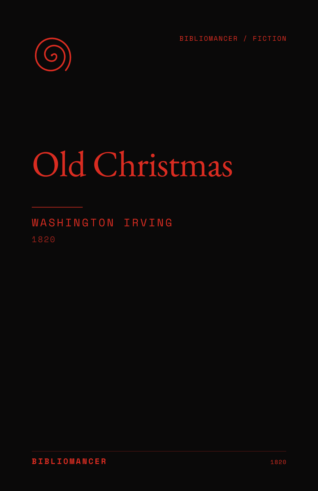 Old Christmas by Washington Irving — Bibliomancer edition cover