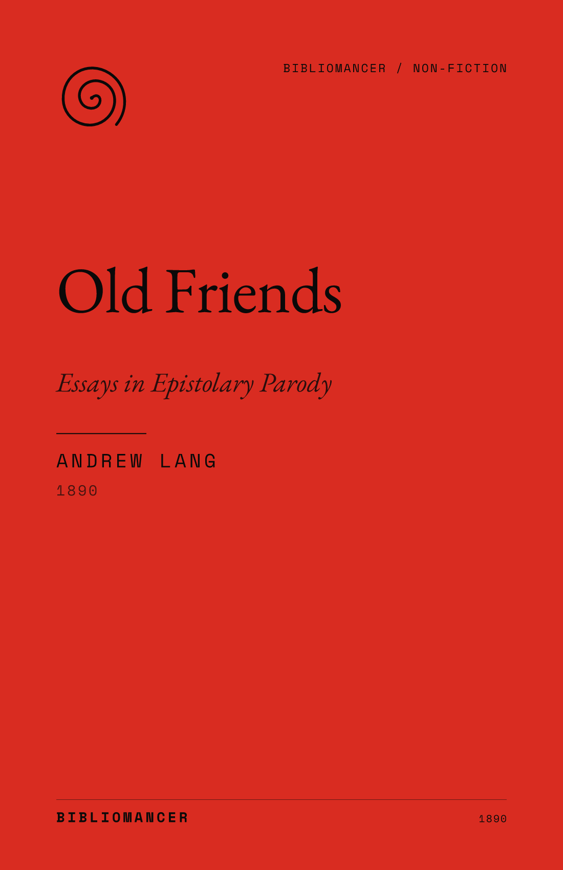 Old Friends by Andrew Lang — Bibliomancer edition cover