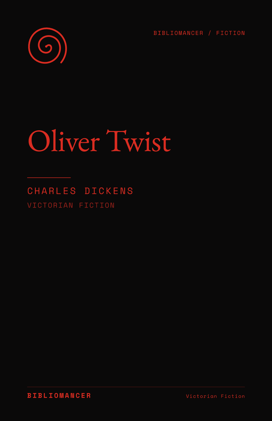 Oliver Twist by Charles Dickens — Bibliomancer edition cover