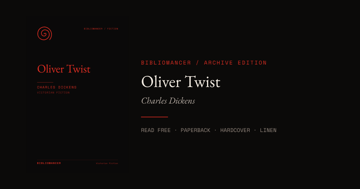 Oliver Twist by Charles Dickens — Bibliomancer edition cover