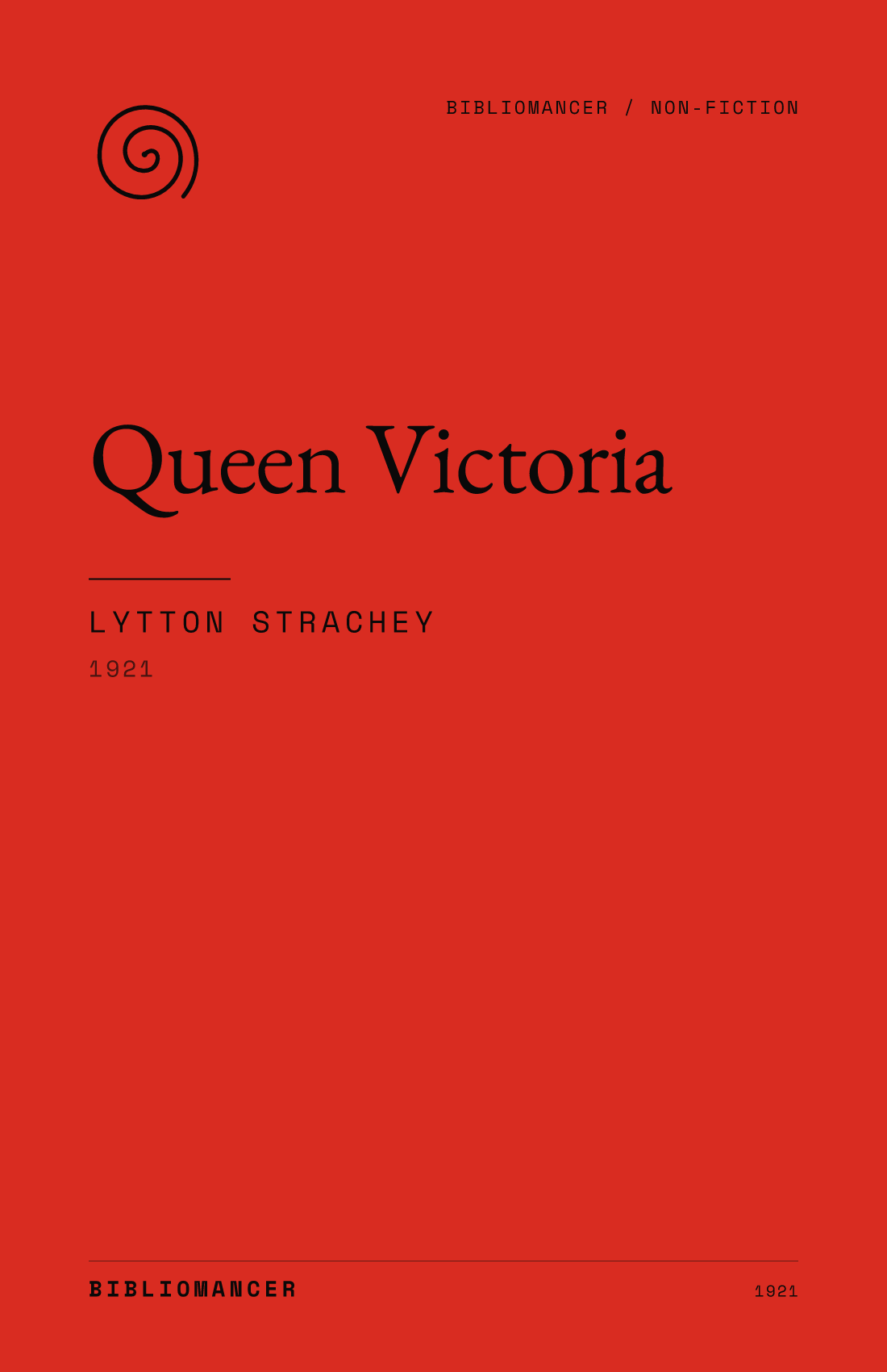 Queen Victoria by Lytton Strachey — Bibliomancer edition cover