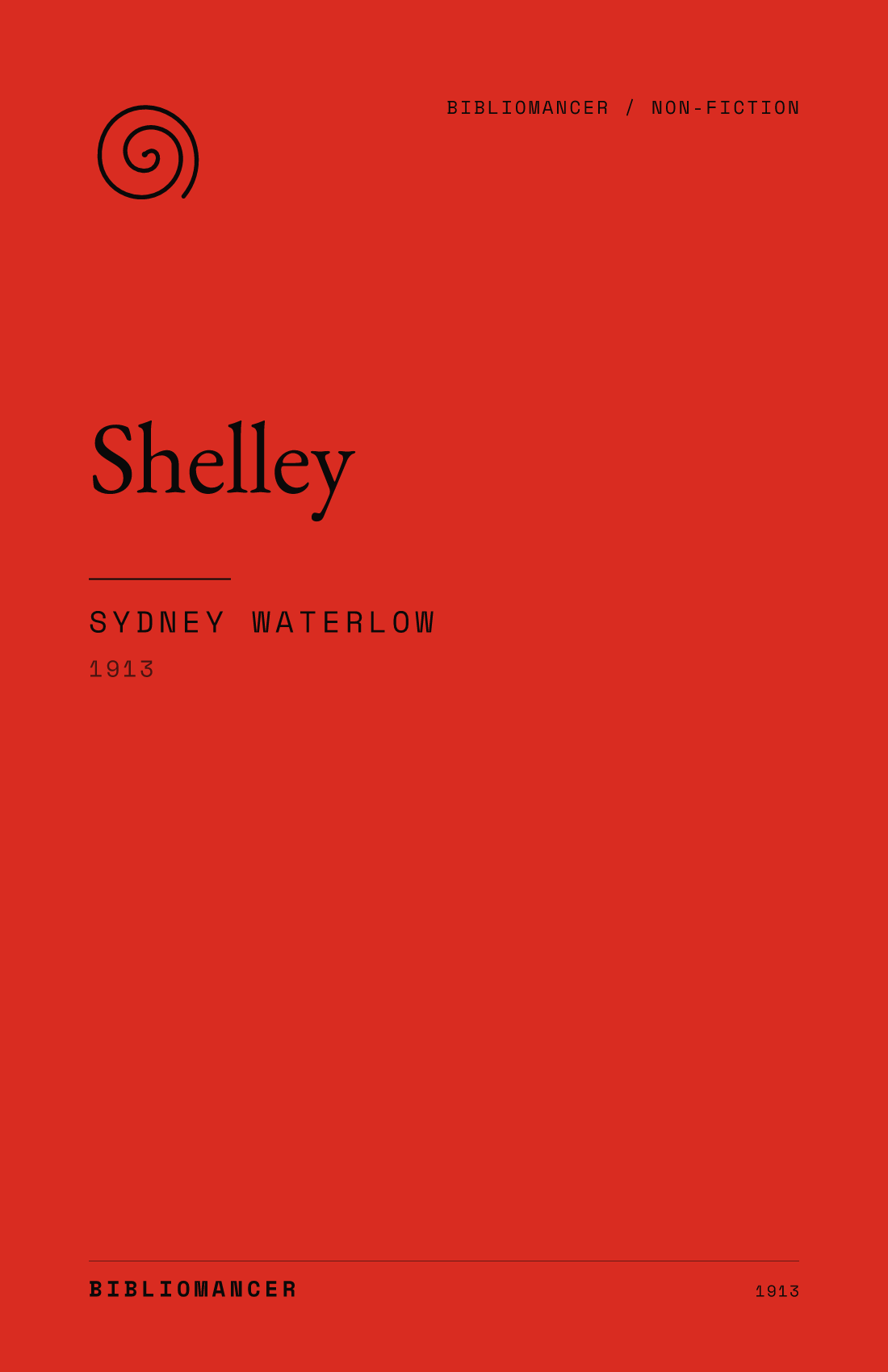 Shelley by Sydney Waterlow — Bibliomancer edition cover