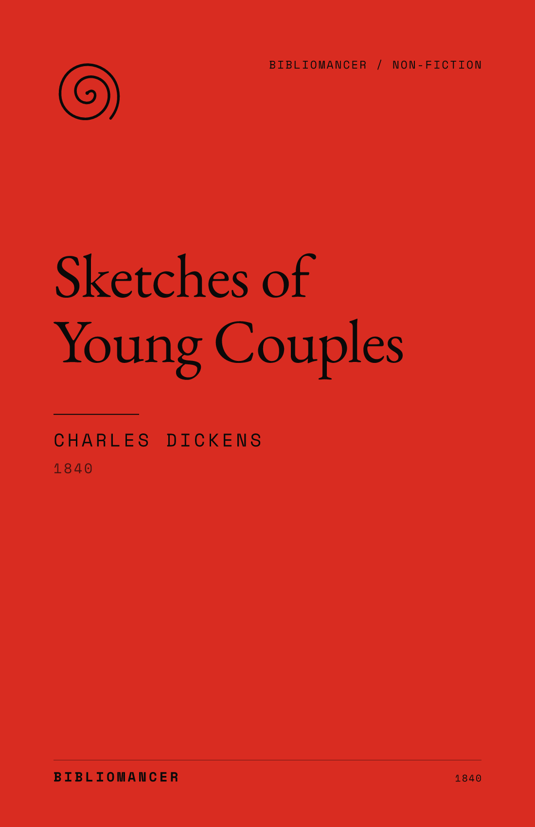Sketches of Young Couples by Charles Dickens — Bibliomancer edition cover