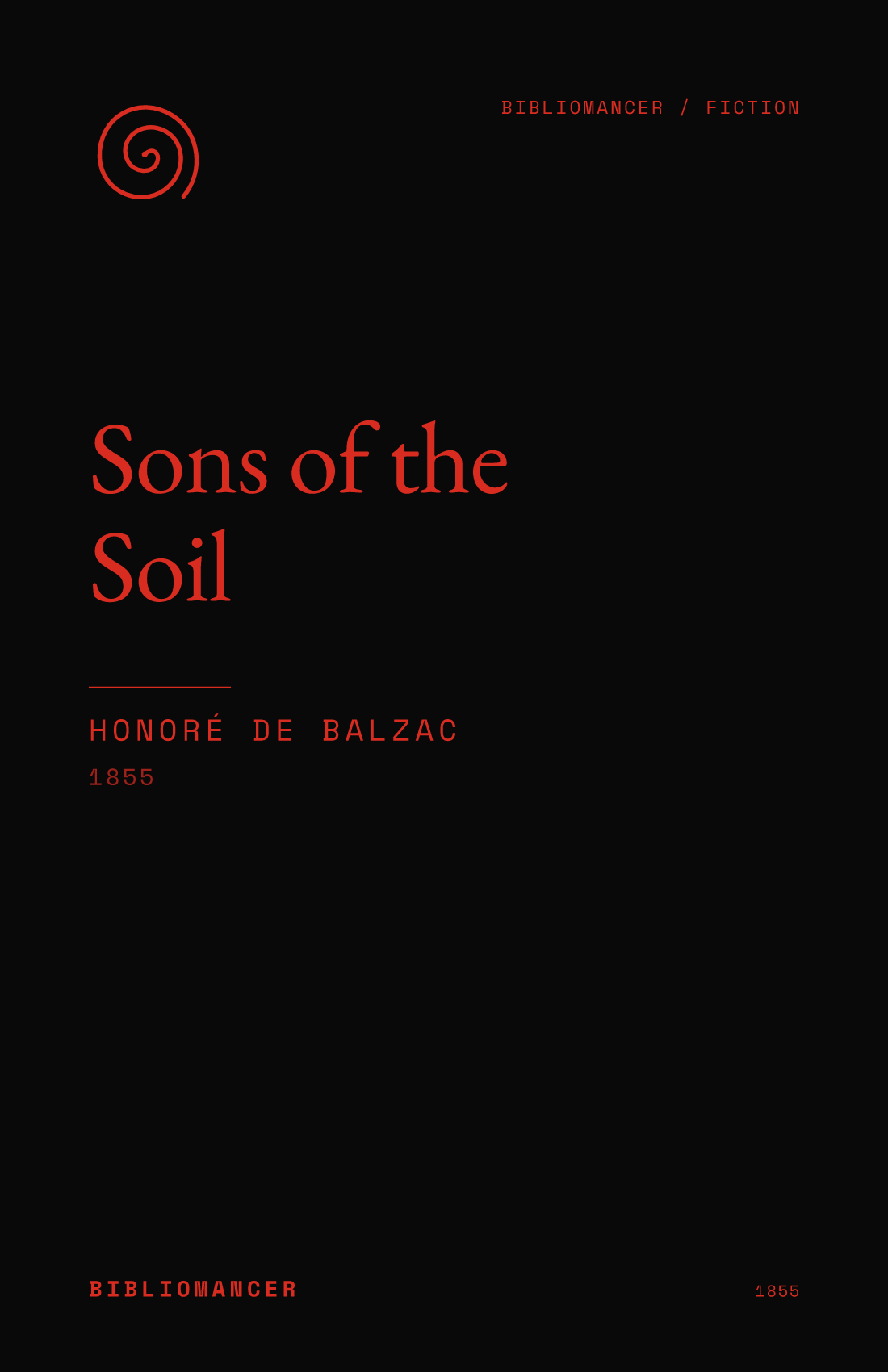 Sons of the Soil by Honoré de Balzac — Bibliomancer edition cover