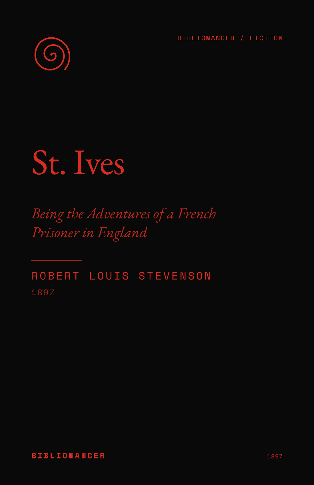 St. Ives by Robert Louis Stevenson — Bibliomancer edition cover