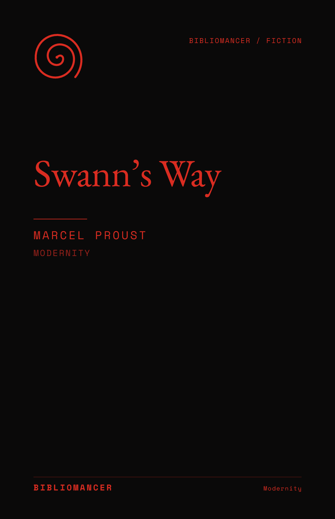 Swann’s Way by Marcel Proust — Bibliomancer edition cover