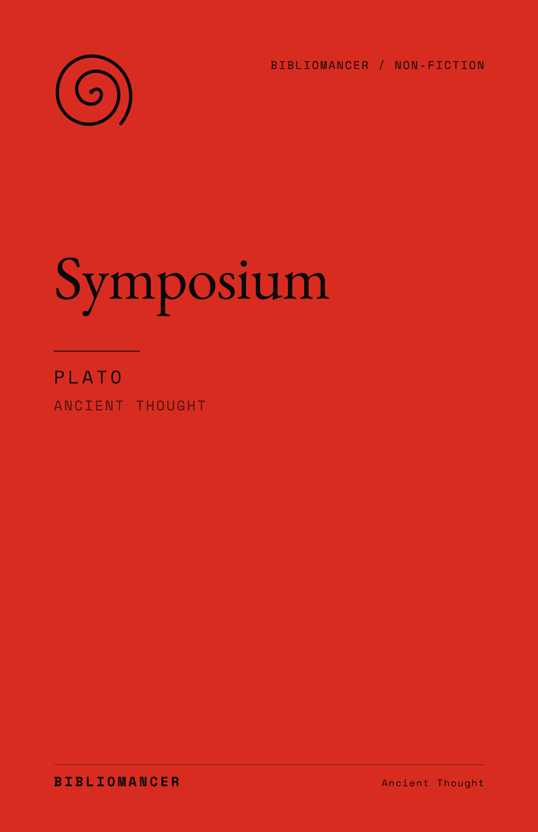 Symposium by Plato — Bibliomancer edition cover