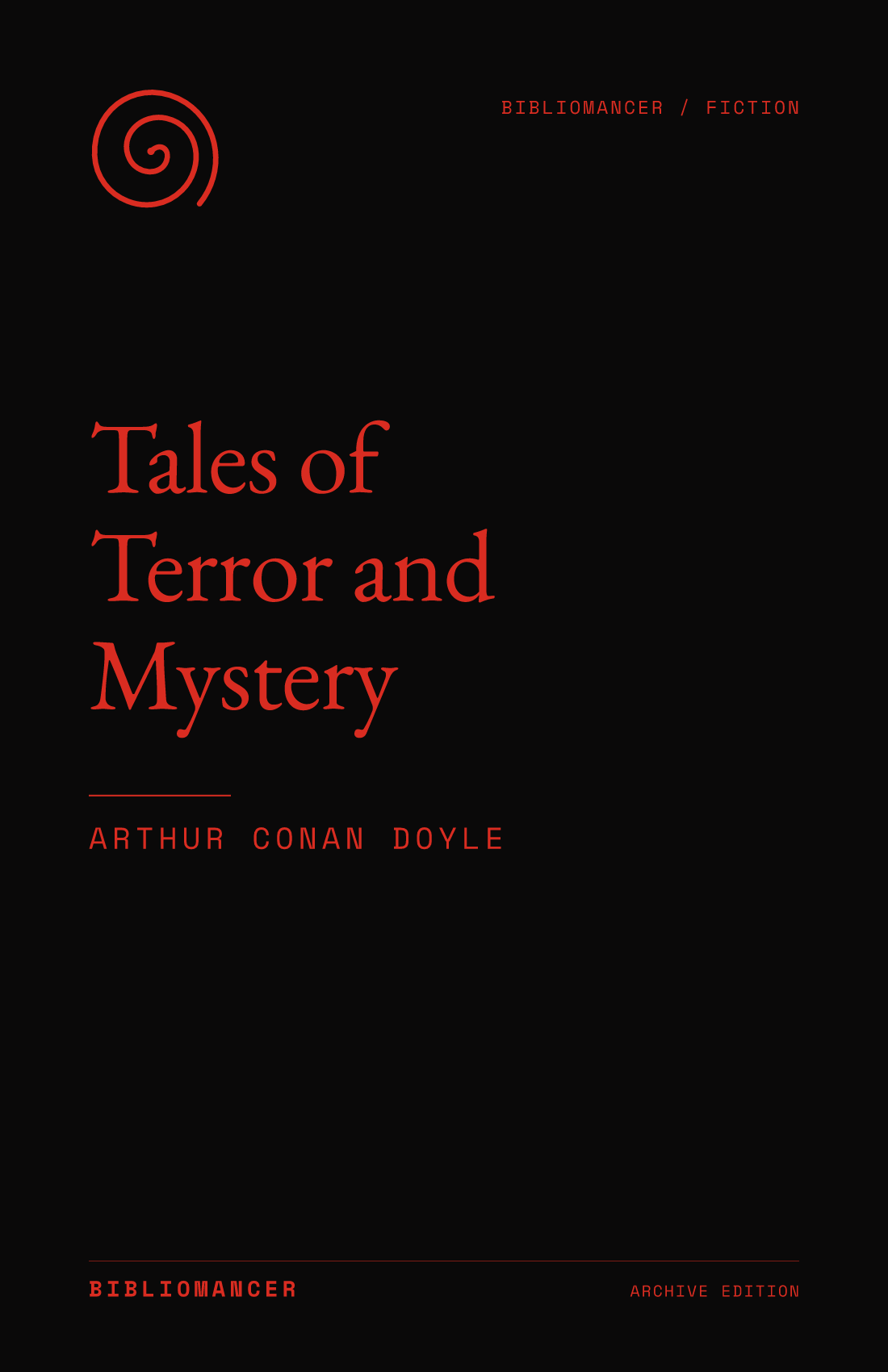 Tales of Terror and Mystery by Arthur Conan Doyle — Bibliomancer edition cover