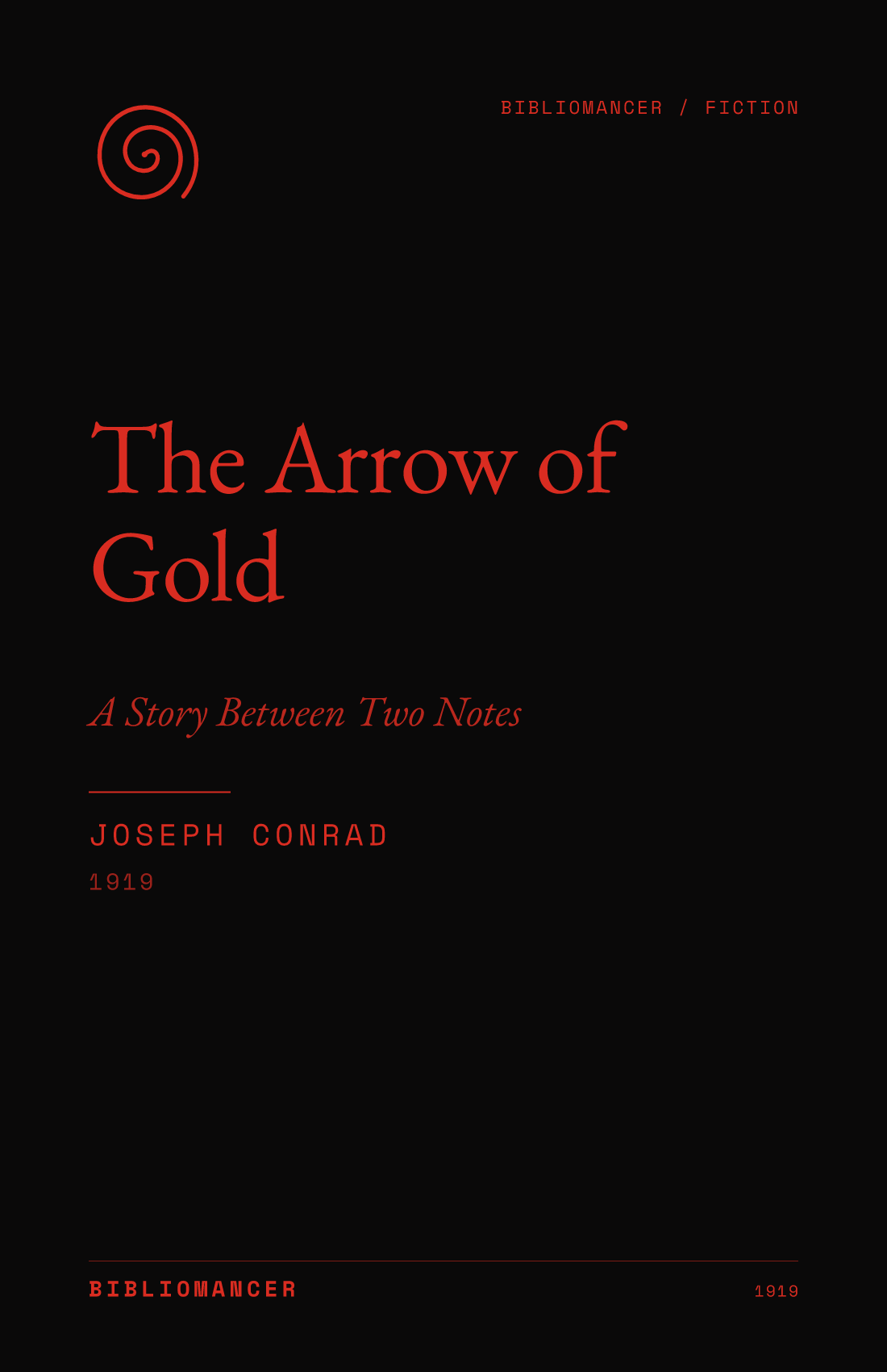 The Arrow of Gold by Joseph Conrad — Bibliomancer edition cover