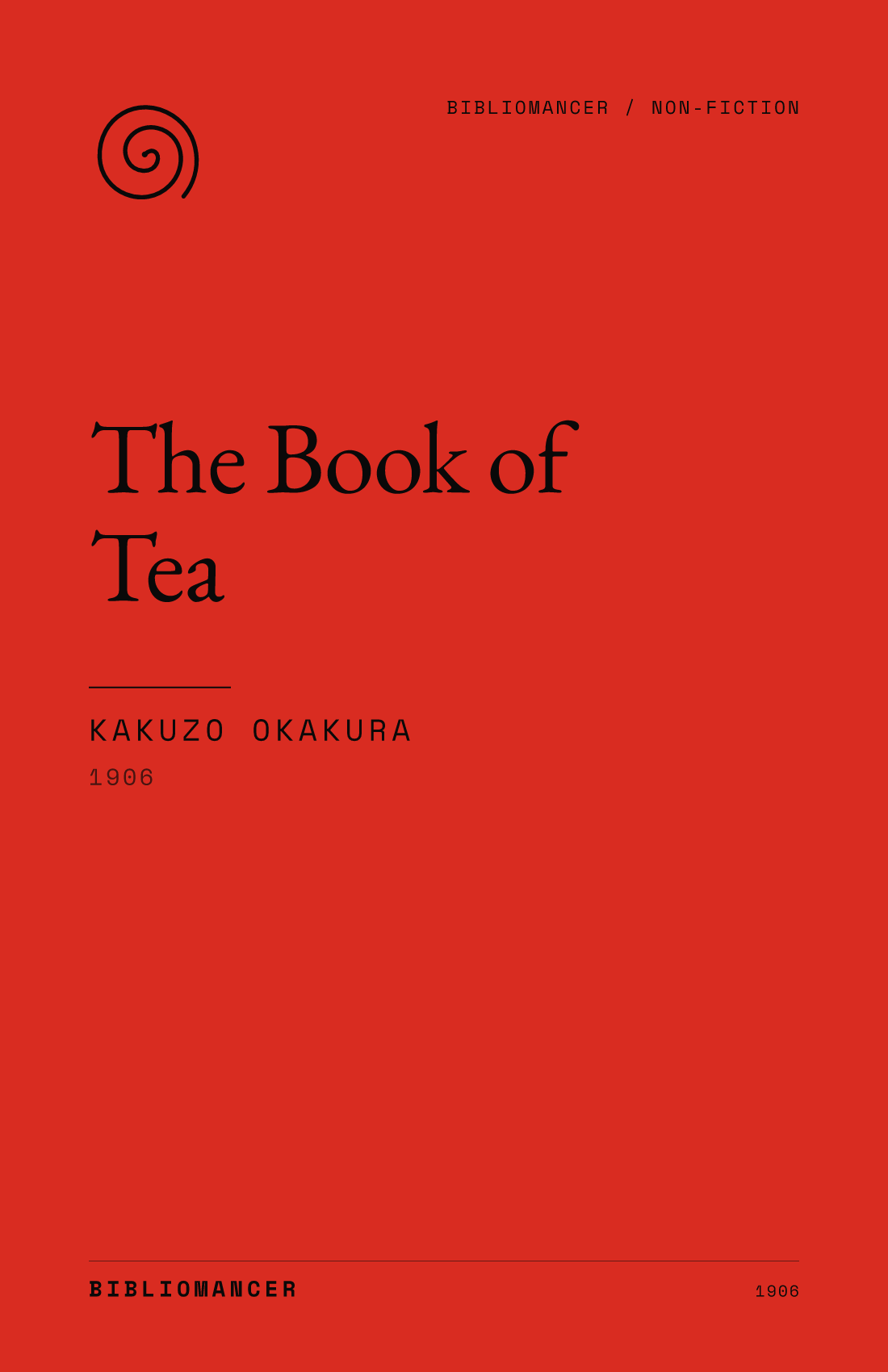 The Book of Tea by Kakuzo Okakura — Bibliomancer edition cover