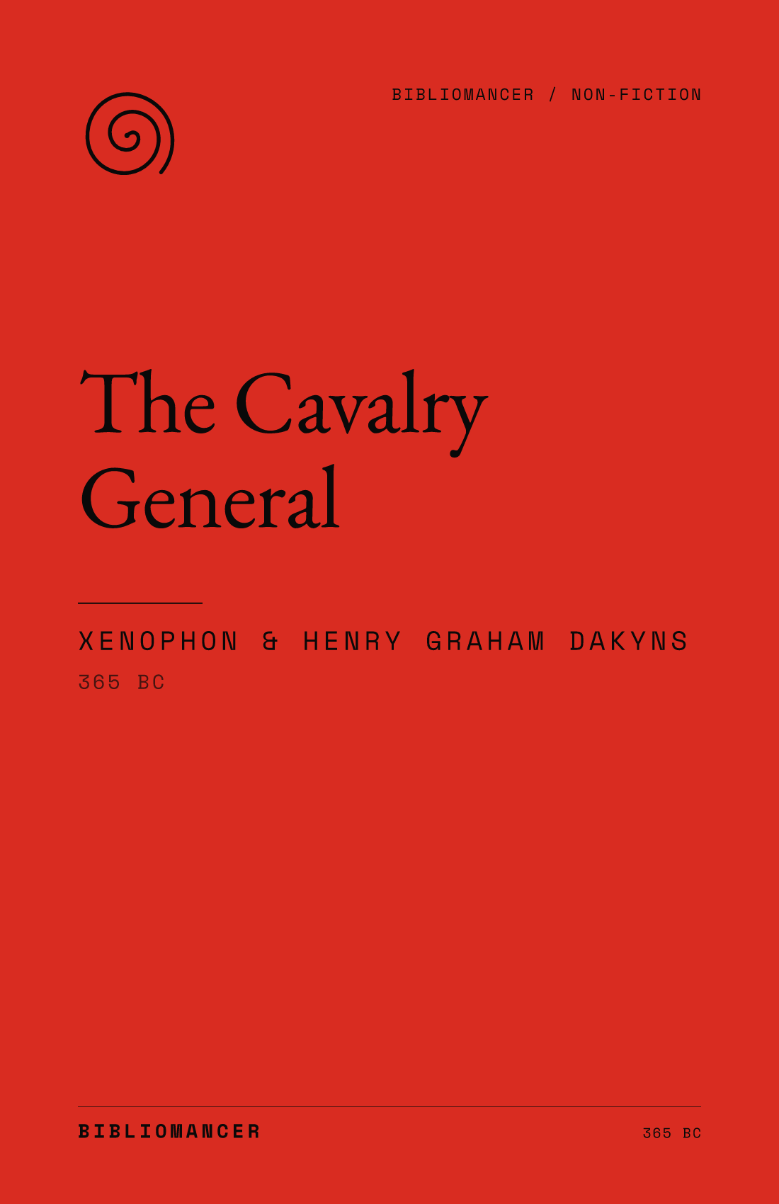 The Cavalry General by Xenophon — Bibliomancer edition cover