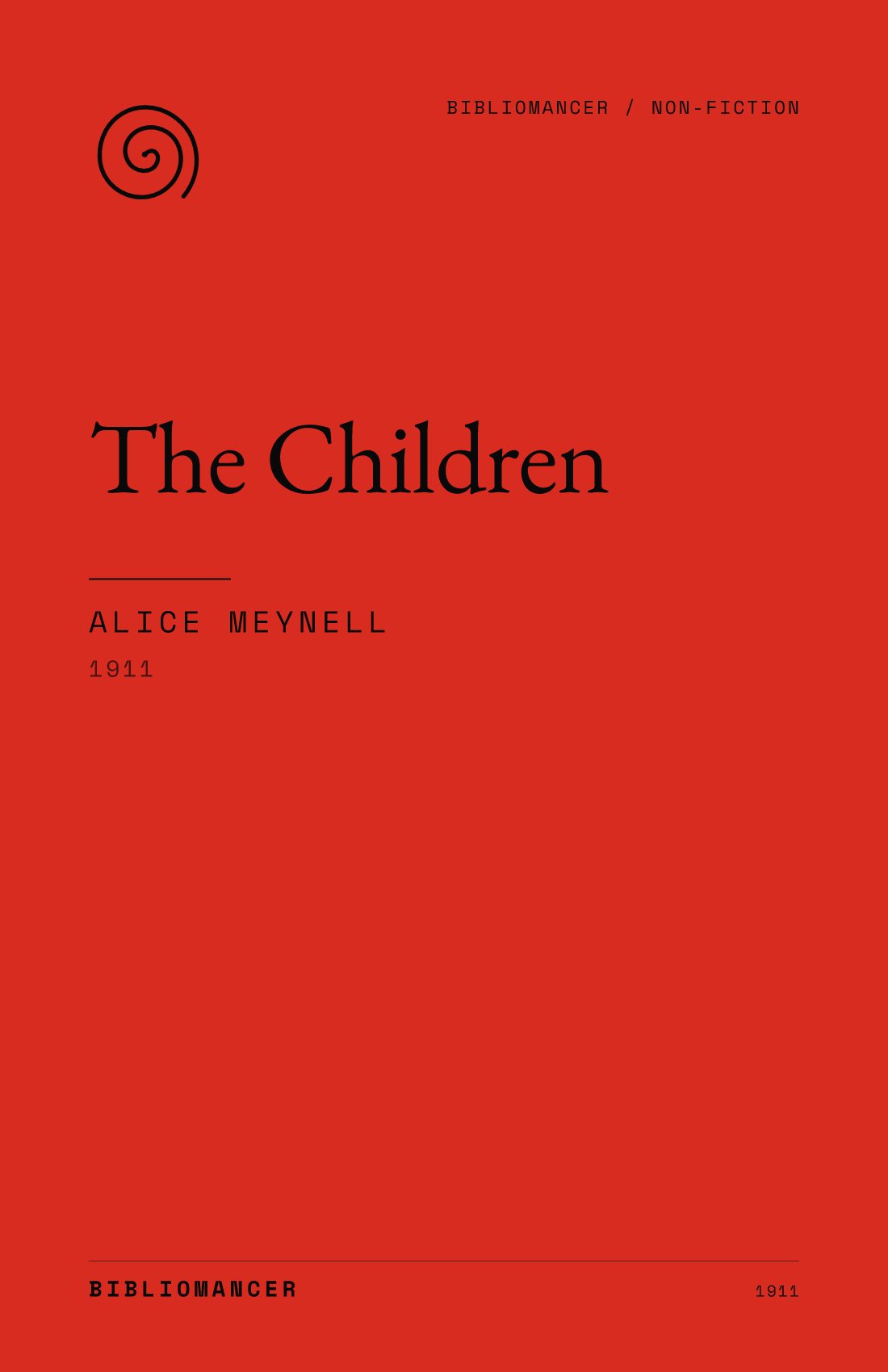 The Children by Alice Meynell — Bibliomancer edition cover