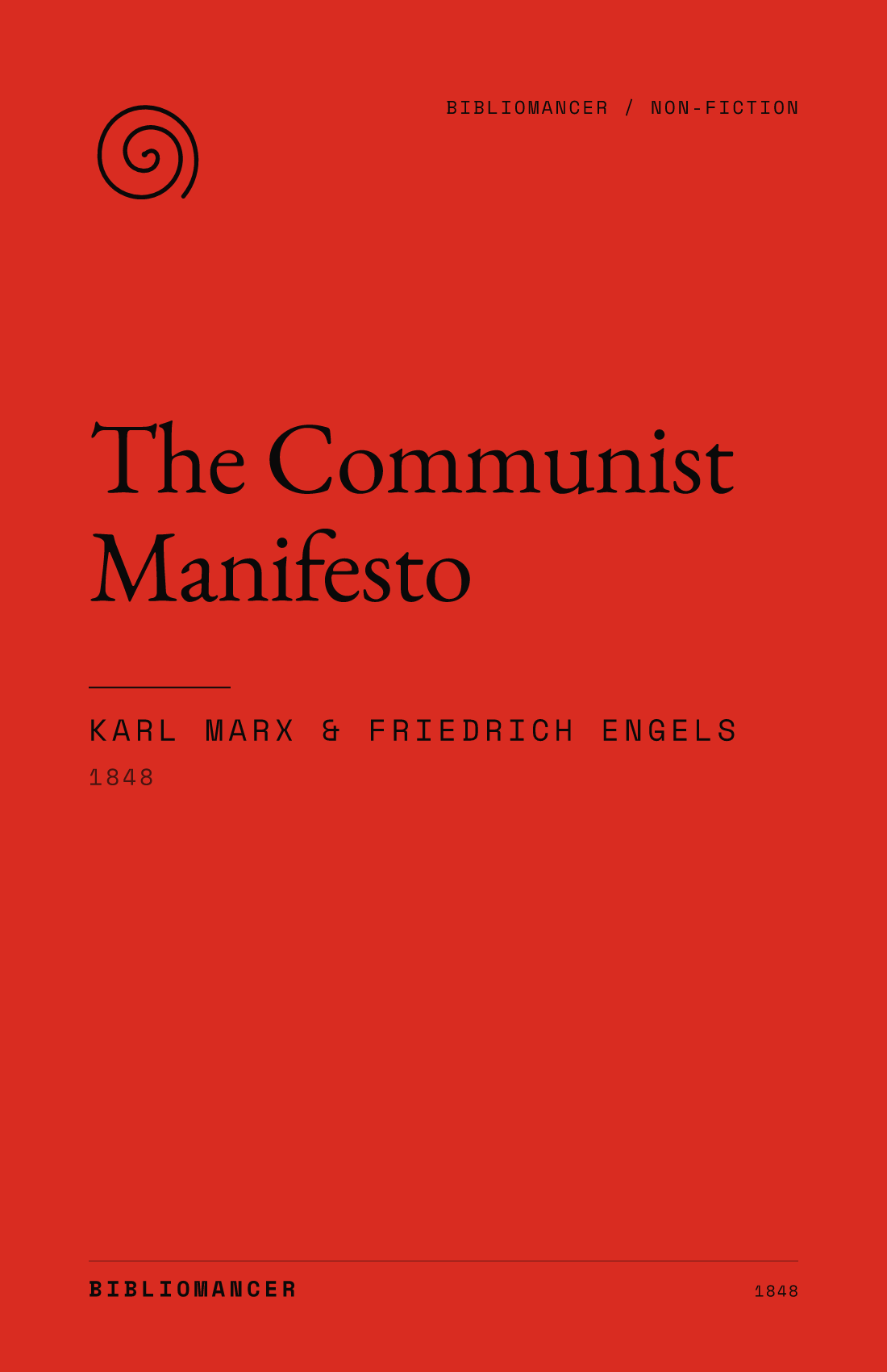 The Communist Manifesto by Karl Marx, Friedrich Engels — Bibliomancer edition cover