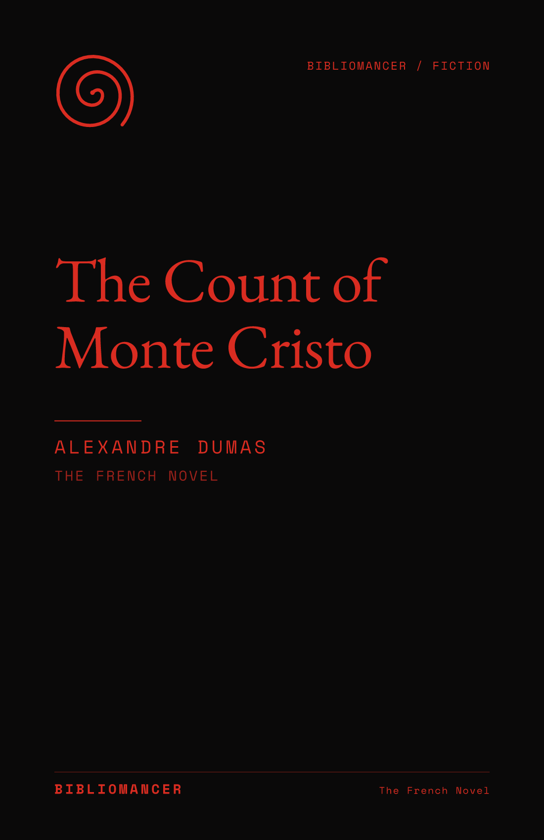 The Count of Monte Cristo by Alexandre Dumas — Bibliomancer edition cover