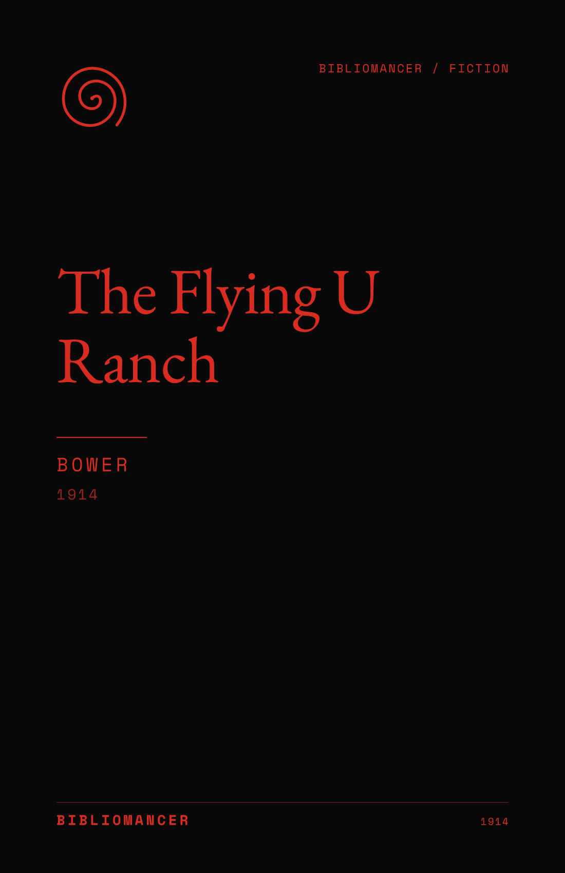 The Flying U Ranch by Bower — Bibliomancer edition cover