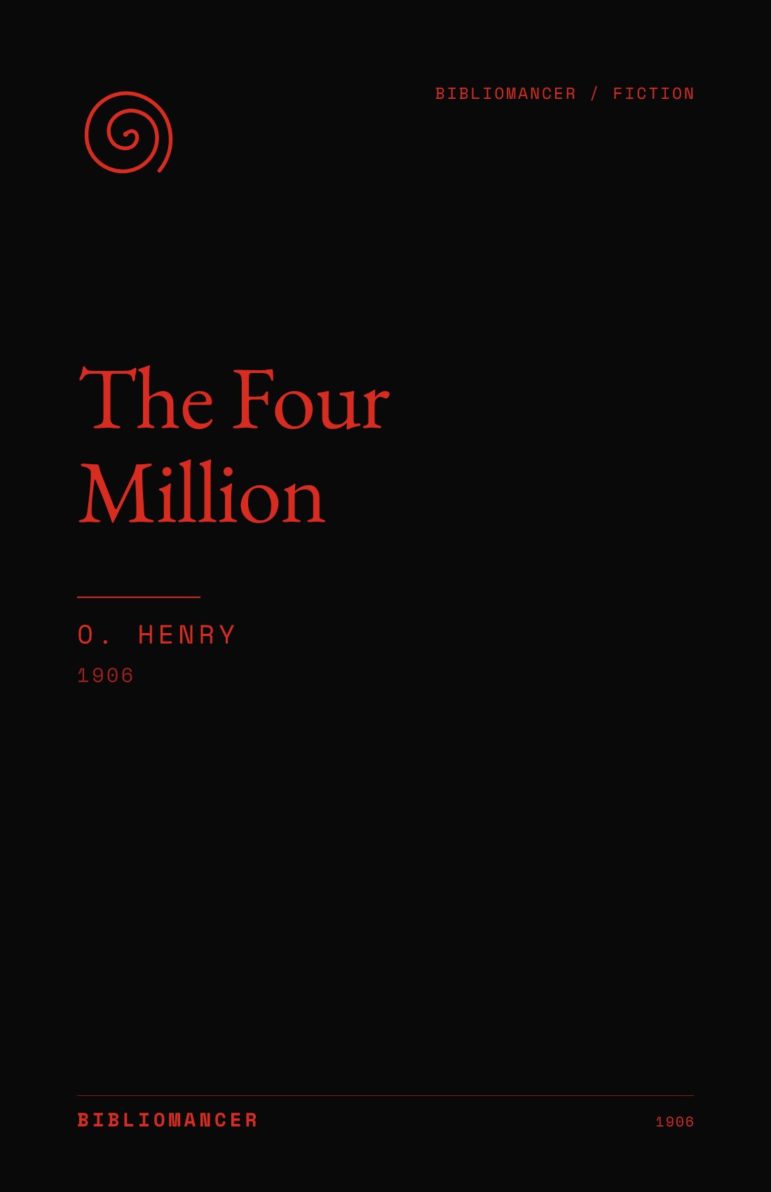The Four Million by O. Henry — Bibliomancer edition cover