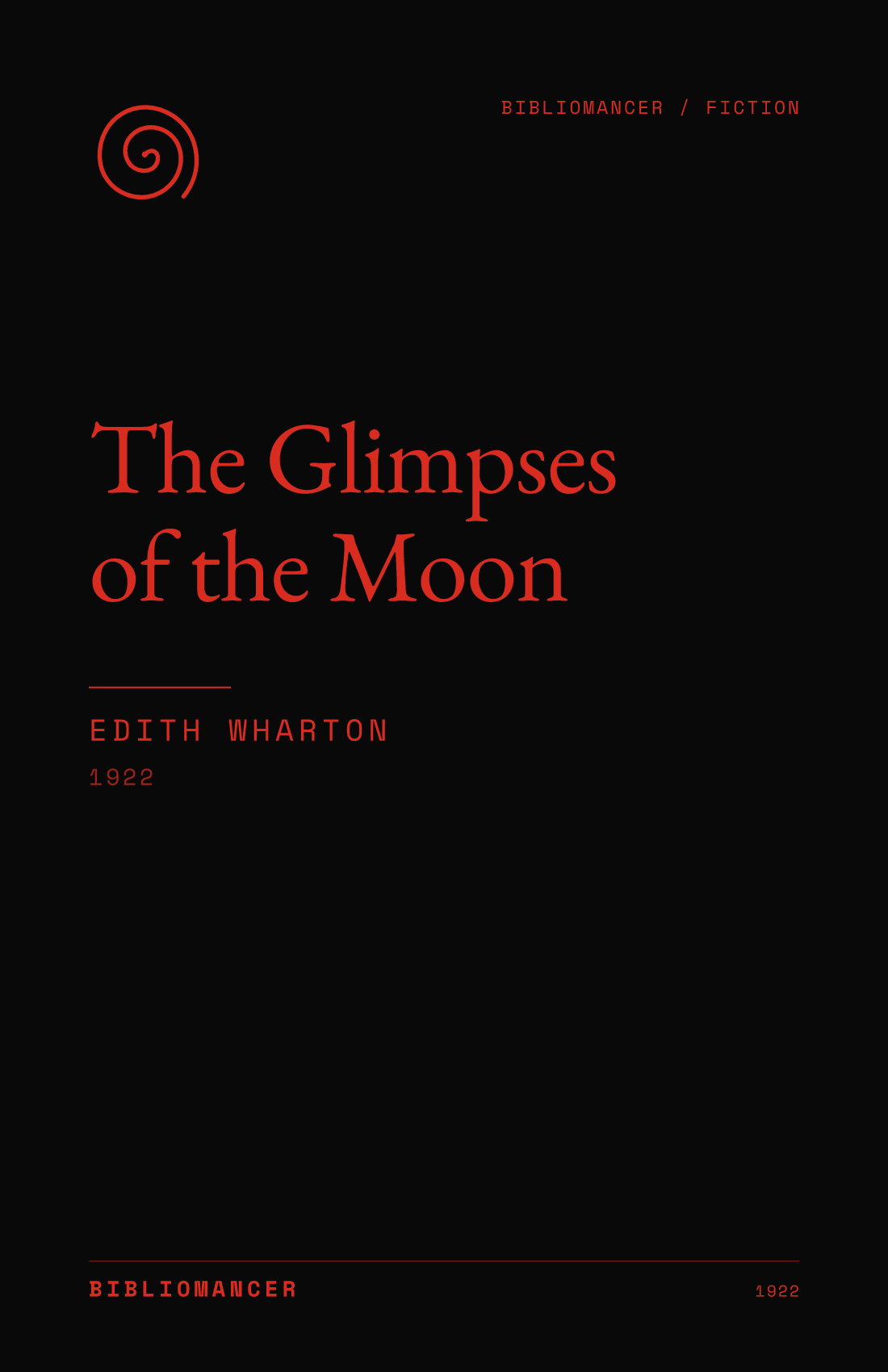The Glimpses of the Moon by Edith Wharton — Bibliomancer edition cover