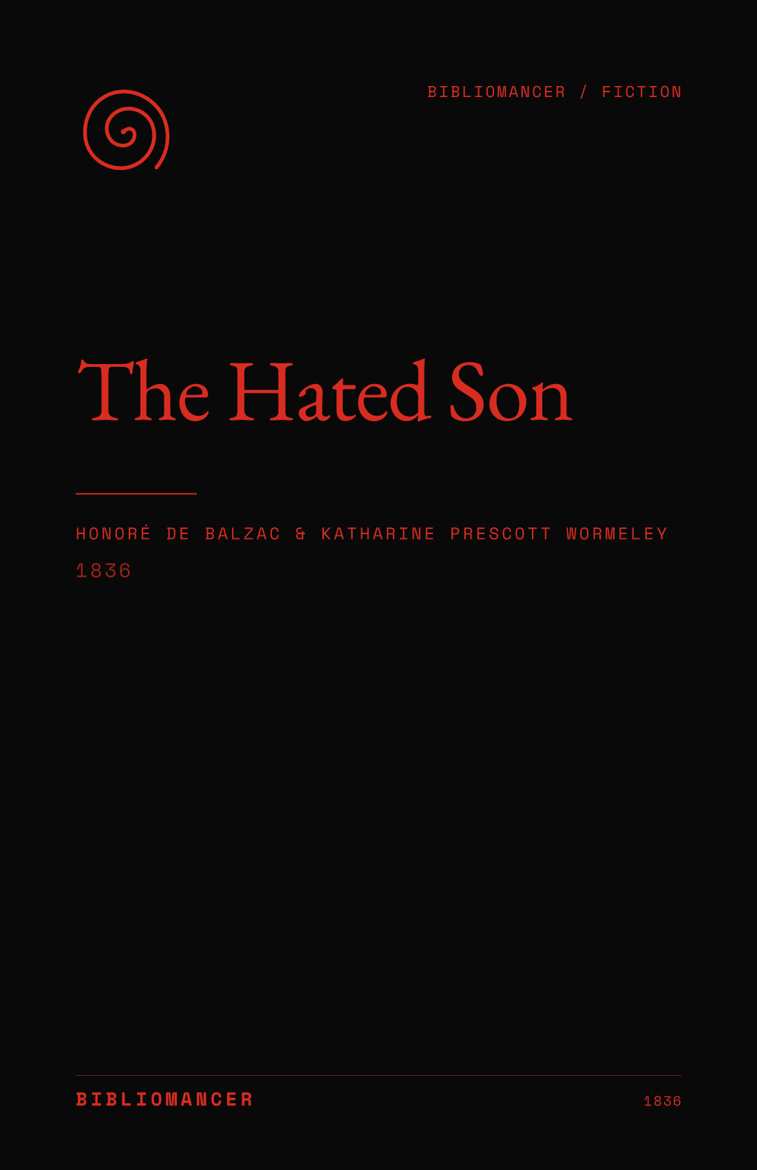 The Hated Son by Honoré de Balzac — Bibliomancer edition cover
