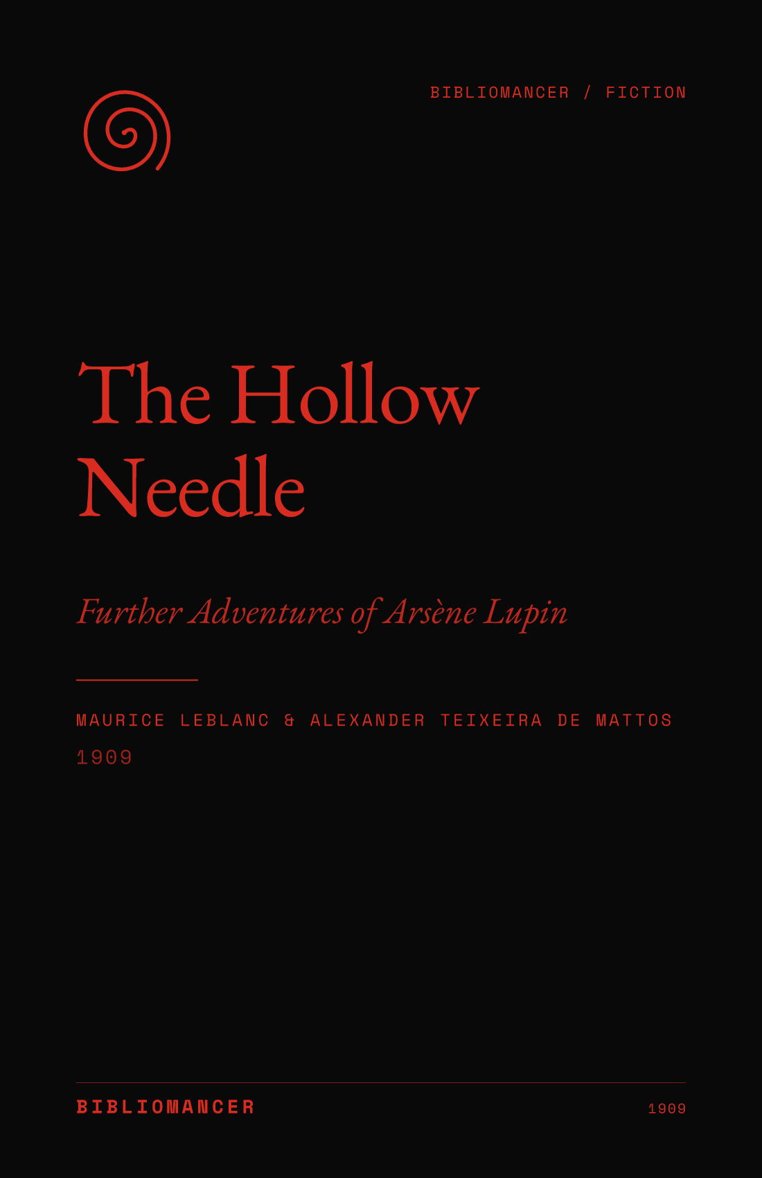 The Hollow Needle by Maurice Leblanc — Bibliomancer edition cover