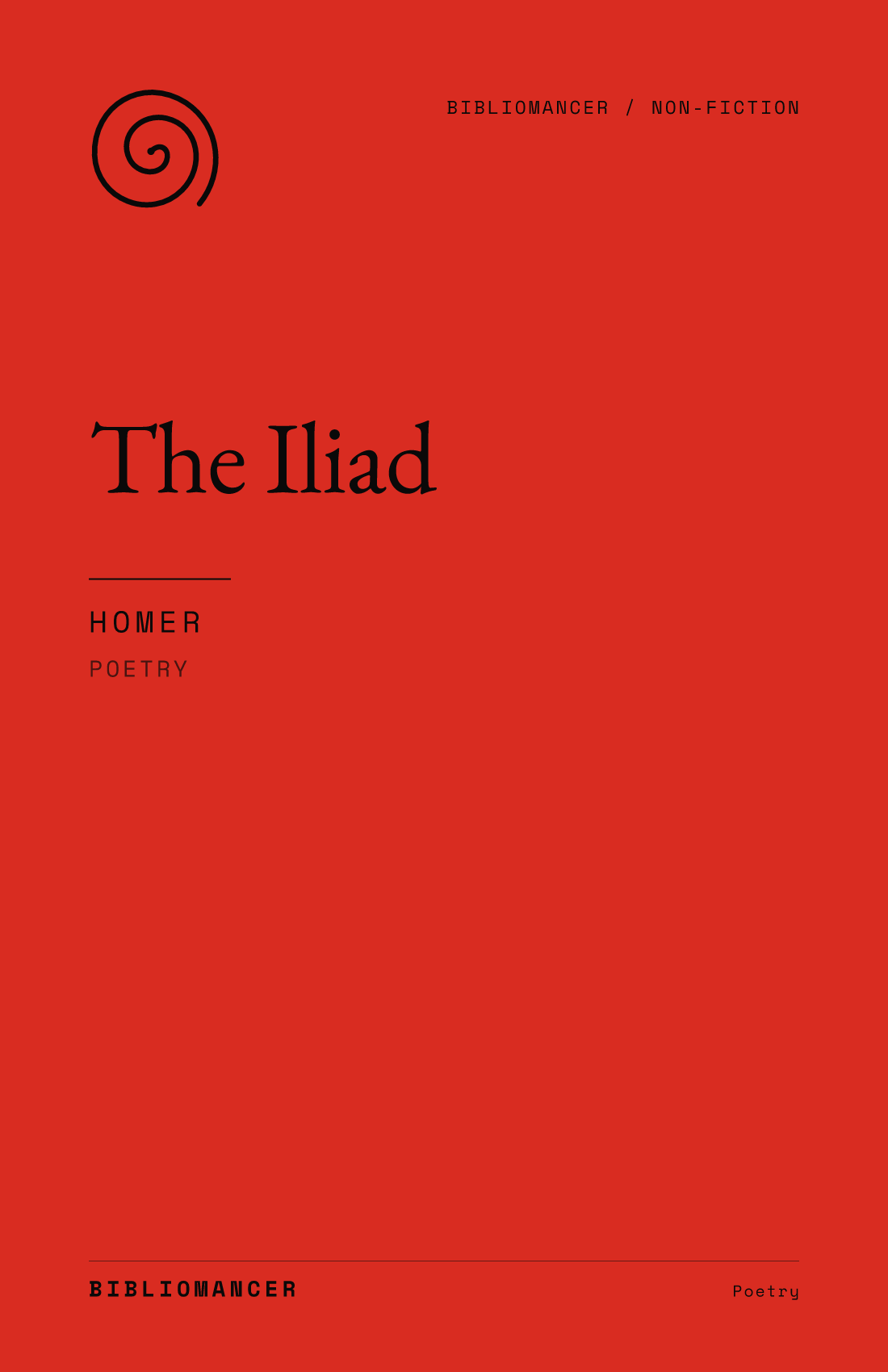 The Iliad by Homer — Bibliomancer edition cover
