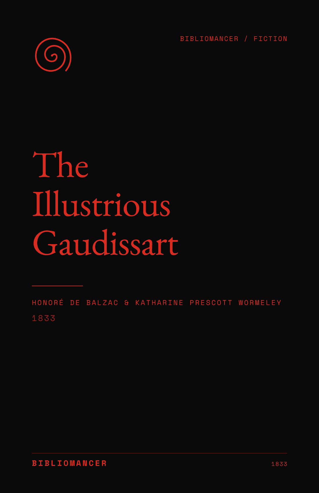 The Illustrious Gaudissart by Honoré de Balzac — Bibliomancer edition cover