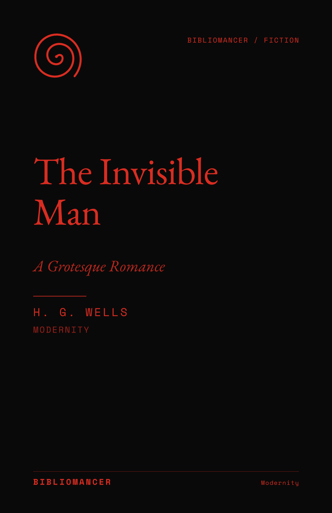 The Invisible Man by H. G. Wells — Bibliomancer edition cover