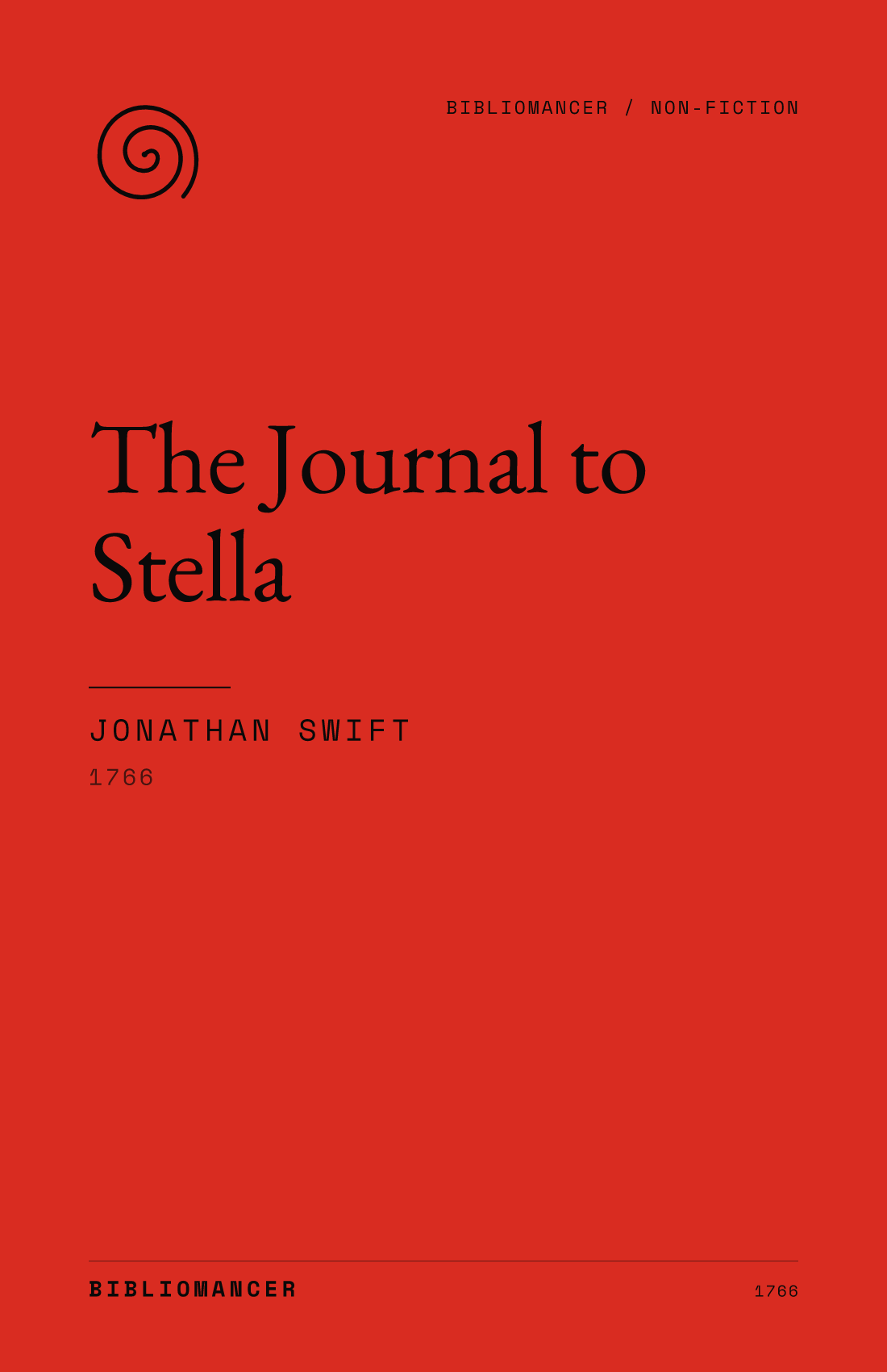 The Journal to Stella by Jonathan Swift — Bibliomancer edition cover