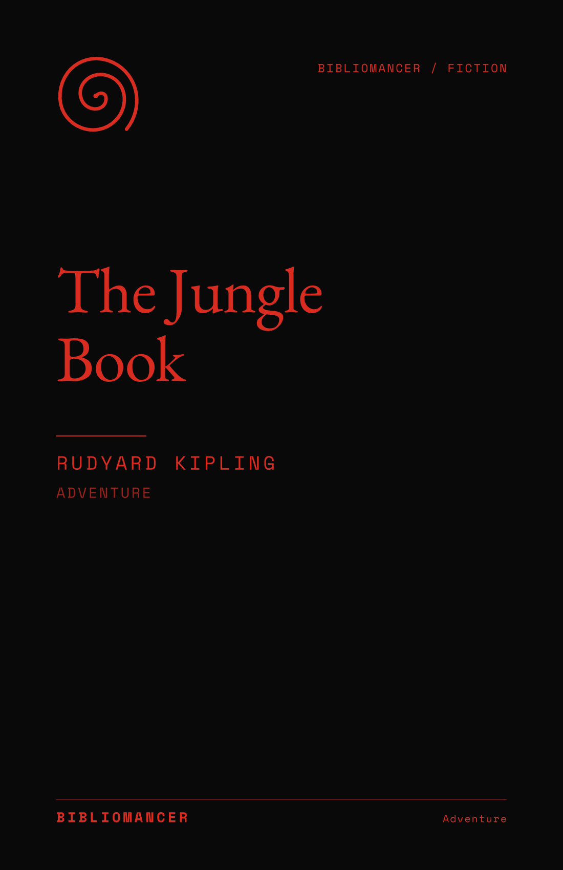 The Jungle Book by Rudyard Kipling — Bibliomancer edition cover