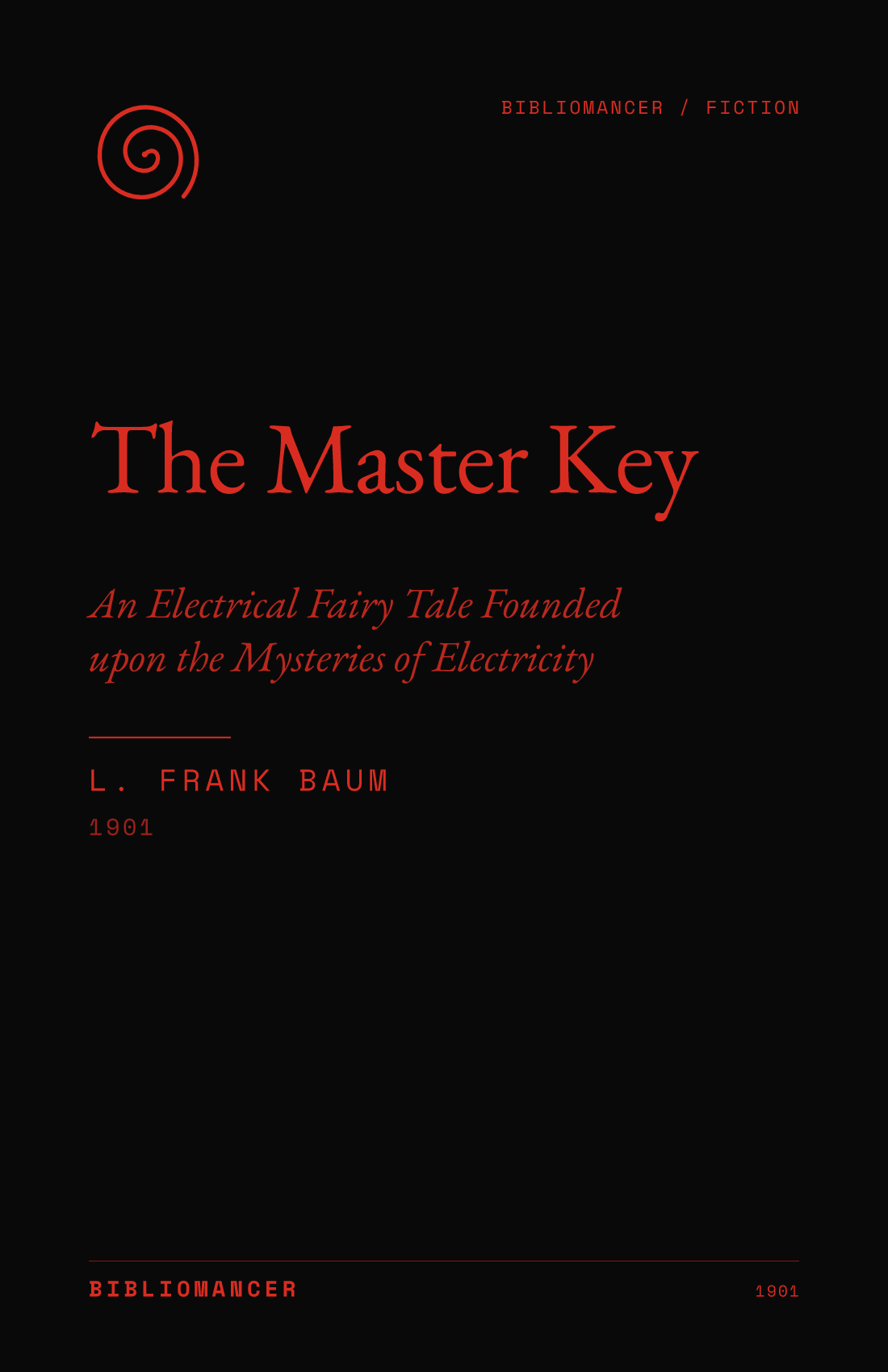 The Master Key by L. Frank Baum — Bibliomancer edition cover